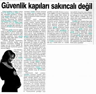 GÜVENLİK KAPILARI SAKINCALI DEĞİL