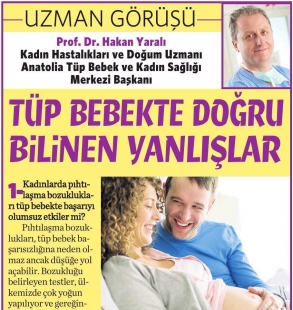 Tüp bebekte doğru bilinen yanlışlar