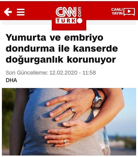 Yumurta ve Embriyo Dondurma ile Kanserde Doğurganlık Korunuyor