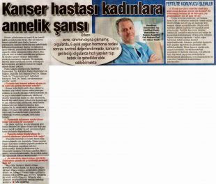 Kanser Hastası Kadınlara Annelik Şansı