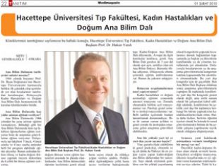 HACETTEPE ÜNİVERSİTESİ TIP FAKÜLTESİ, KADIN HASTALIKLARI VE DOĞUM ANA BİLİM DALI